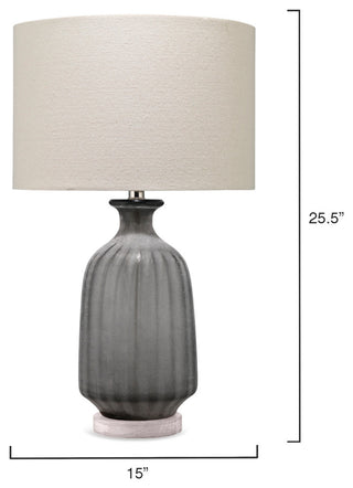 Gray Frosted Glass Table Lamp With Shade
