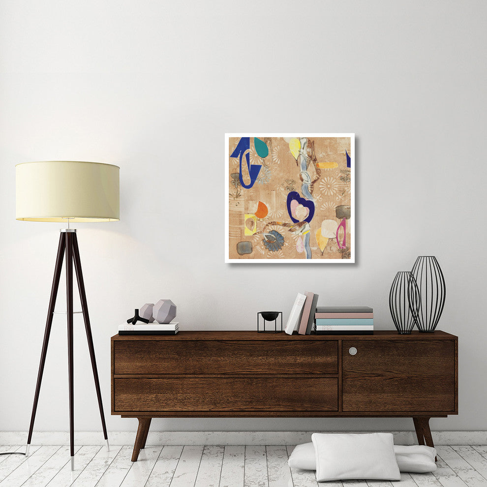 "Happy Travels" Digital Paper Print by Joan Elan Davis, 32"x32"
