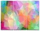 Multi Color Polygonal Mosaic Pattern, Abstract Canvas Art Print, 36x28, 3 Panels