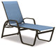 Aruba II 4-Position High Bed Chaise, Textured Beachwood, Sky
