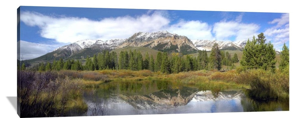 "Easely Peak, Boulder Mountains, Idaho" Artwork, 75" x 30"