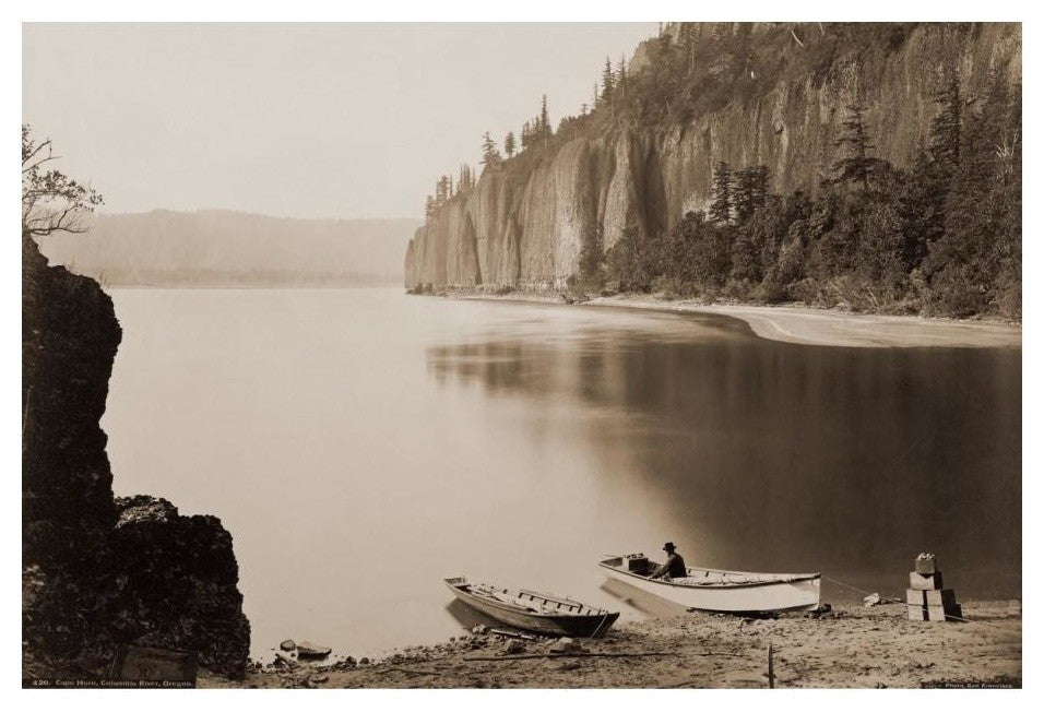"Cape Horn, Columbia River, Oregon, 1867" Print by Carleton Watkins, 24"x17"