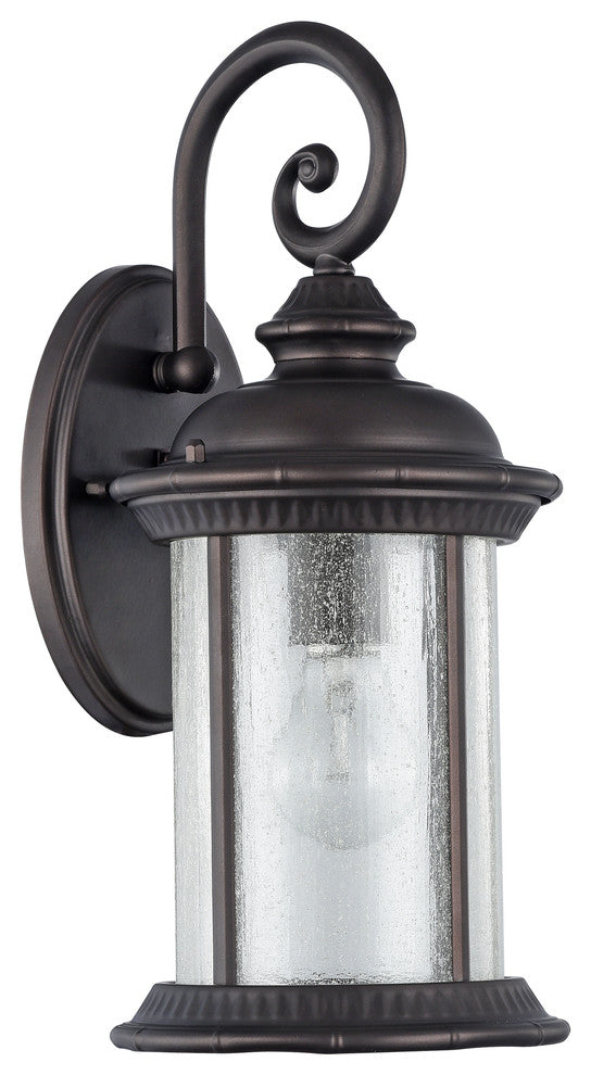 FEISS Transitional 1 Light Rubbed Bronze Outdoor Wall Sconce 15"