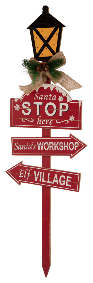 42"H Christmas Directions Yard Stake