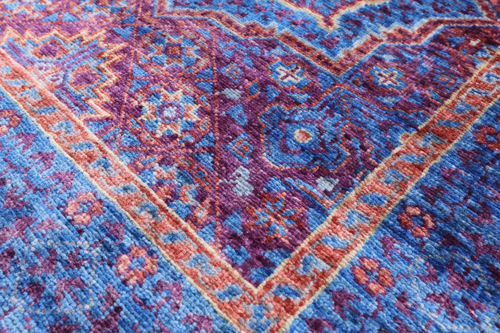 2' 9" X 8' 1" Runner Mamluk Handmade Wool Rug - Q12283