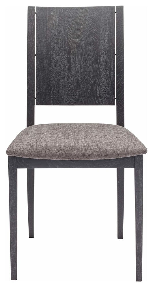Eska Fabric Seat Dining Chair , Gray Oak