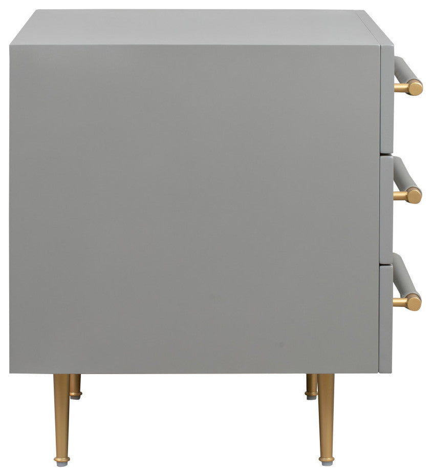 Trident Grey Nightstand - Grey