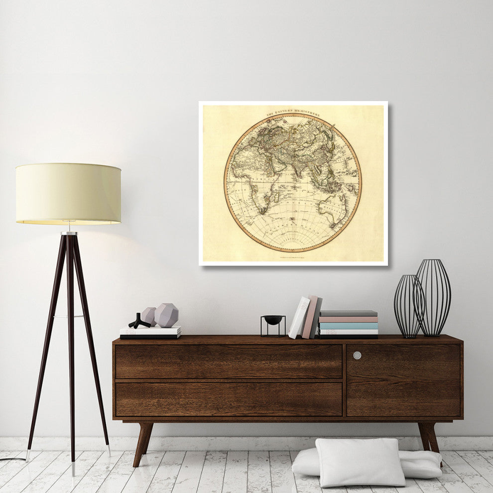 "Eastern Hemisphere, 1801" Digital Paper Print by John Cary, 46"x40"