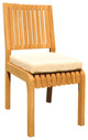 7-Piece Outdoor Teak Dining Set: 72" Round Table, 6 Maldives Armless Chairs