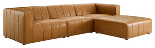 Bartlett Vegan Leather Vegan Leather 4-Piece Sectional Sofa Tan