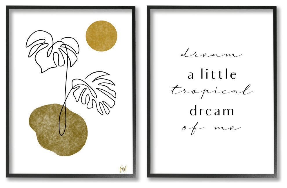 Dream Tropical Dream of Me Abstract Monstera,11 x 14
