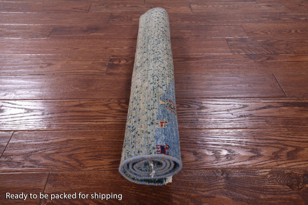 2' 5" X 3' 9" Tribal Persian Gabbeh Hand Knotted Rug - Q12698