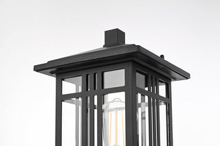 Home Living 15" Outdoor Post light, Black