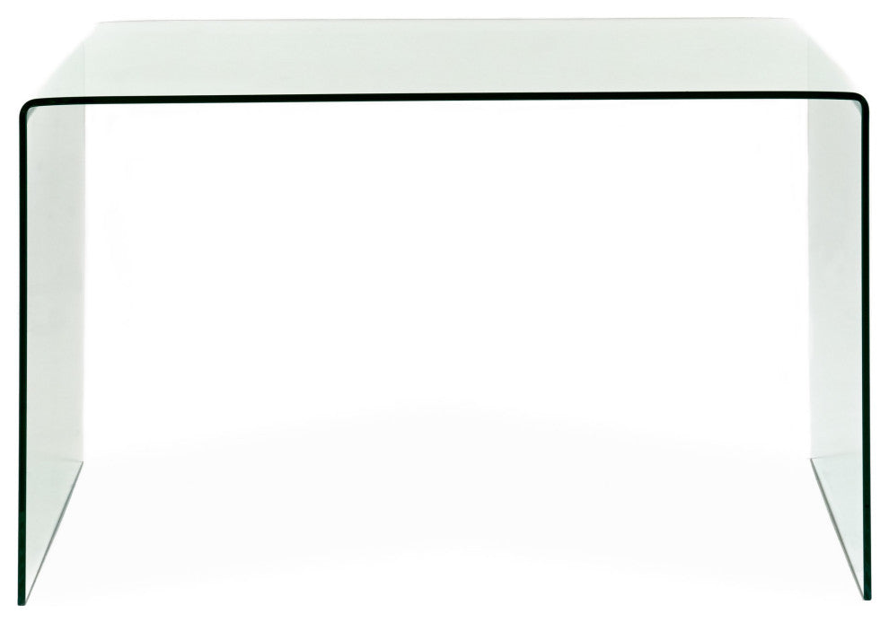 GDF Studio York Glass Computer Desk