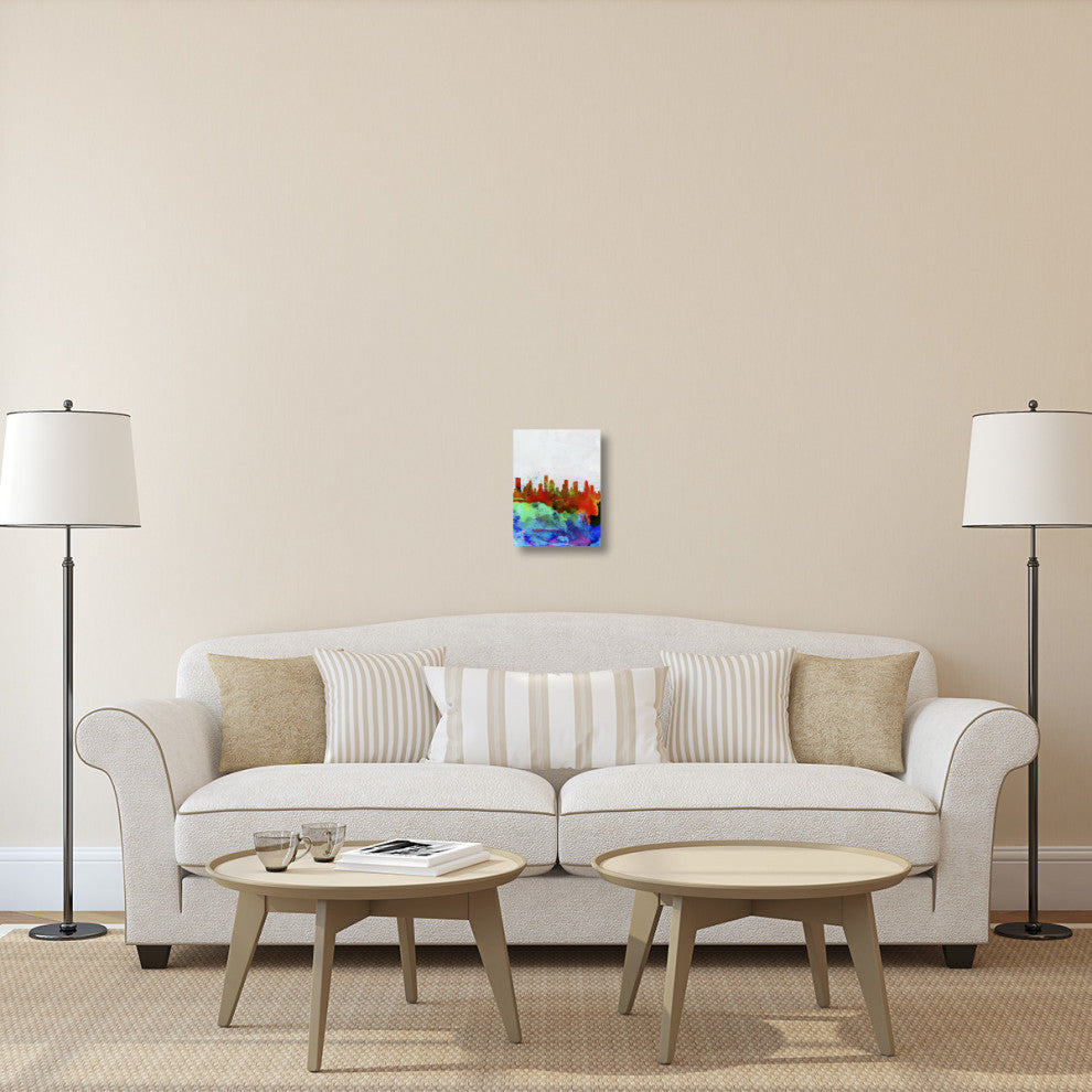 "Houston Watercolor Skyline" Fine Art Print