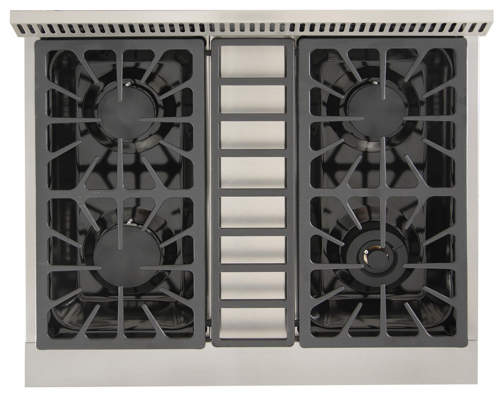 KUCHT Pro Style 30" Dual-Fuel Range, Classic Silver, Natural Gas