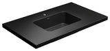 Dyconn Faucet 37" Solid Surface Vanity Top, Black