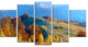"Rural Road on Autumn Mountains" Canvas Print, 5 Panels