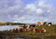 Eugene-Louis Boudin A Pasturage the Valley of the Touques Wall Decal