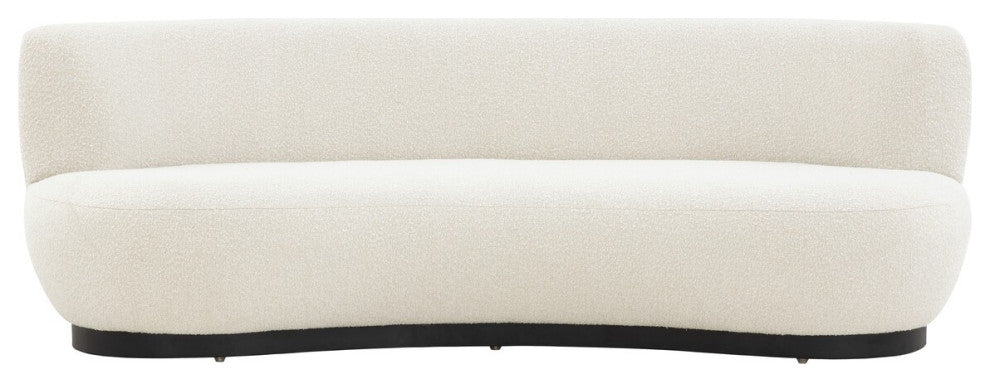 Safavieh Couture Stevie Boucle Curved Back Sofa, Ivory