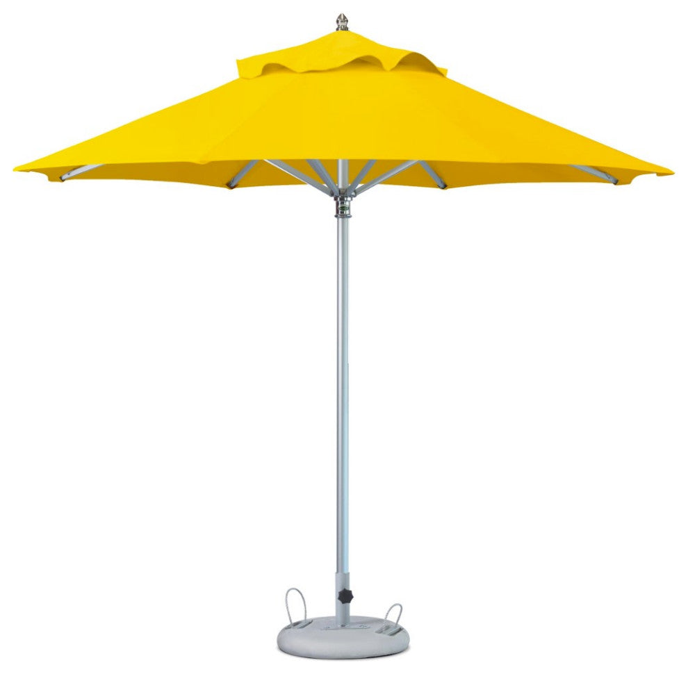 10' Yellow Polyester Round Market Patio Umbrella