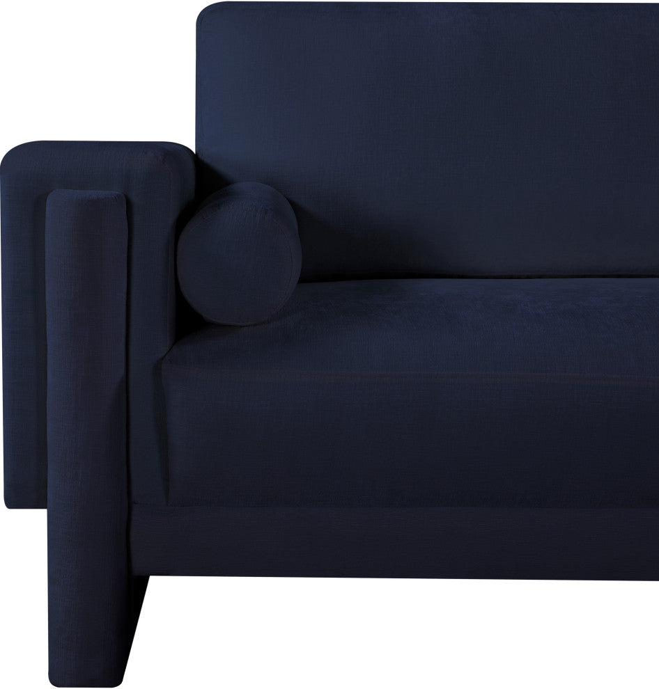Madeline Chenille Fabric Upholstered Chair, Navy, Chair