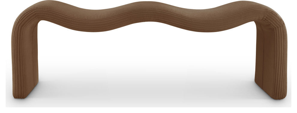 Willow Upholstered Bench, Saddle, Corduroy