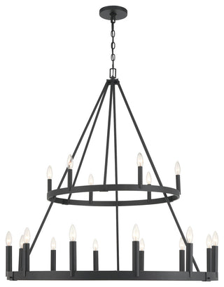 Minka Lavery 1717 Dutton 18 Light 43"W Taper Candle Style - Coal