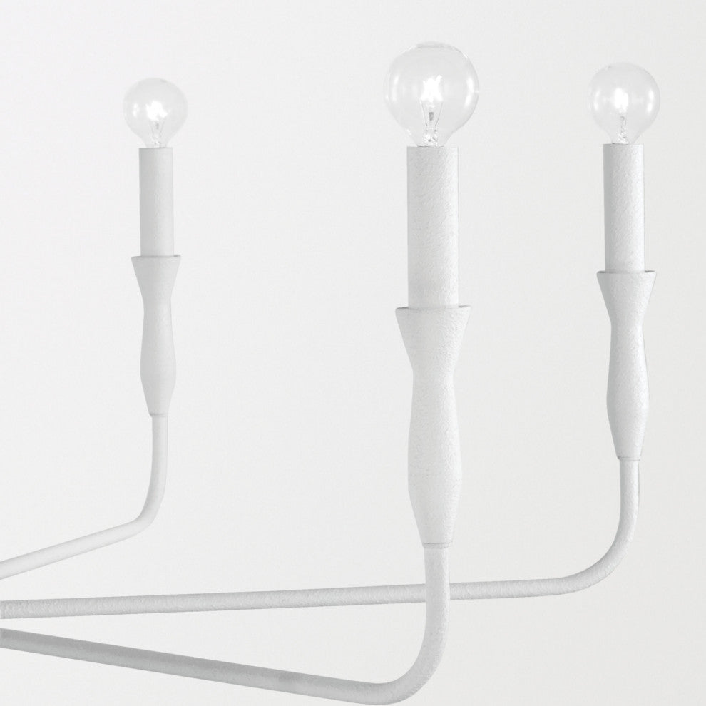 Capital Lighting 450362 Paloma 6 Light 41"W Candle Style - Textured White