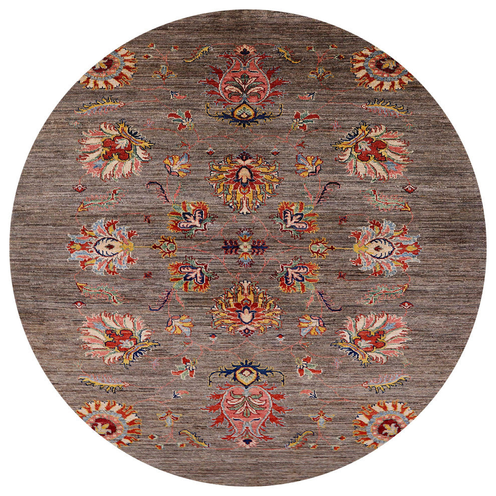 Ahgly Company Indoor Round Mid-Century Modern Area Rugs, 4' Round