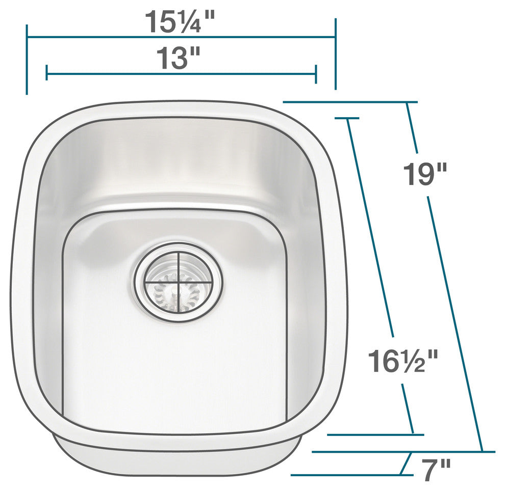 P5181-16 Stainless Steel Bar Sink