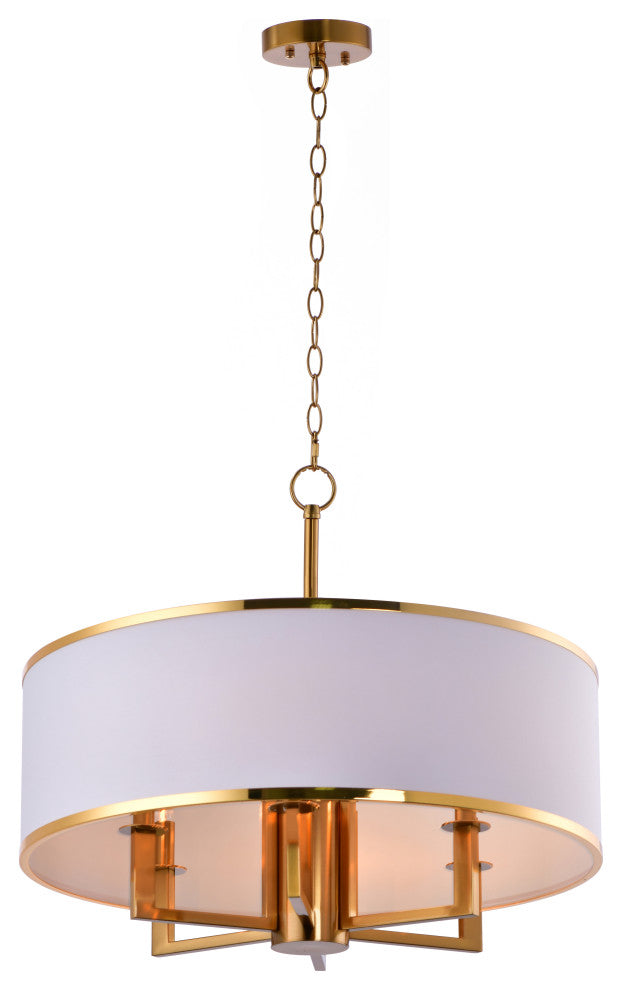 Lazzur Vesle 6 Light 24" Satin Gold Pendant