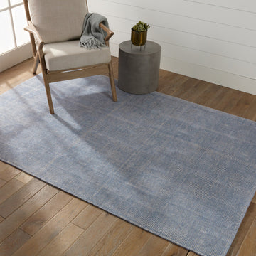 Jaipur Living Danan Indoor/ Outdoor Striped Light Blue/ Cream Area Rug 4'X6'