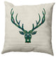 Cool Dude Holiday Reindeer Decorative Throw Pillow, Dark Green, 18"x18"