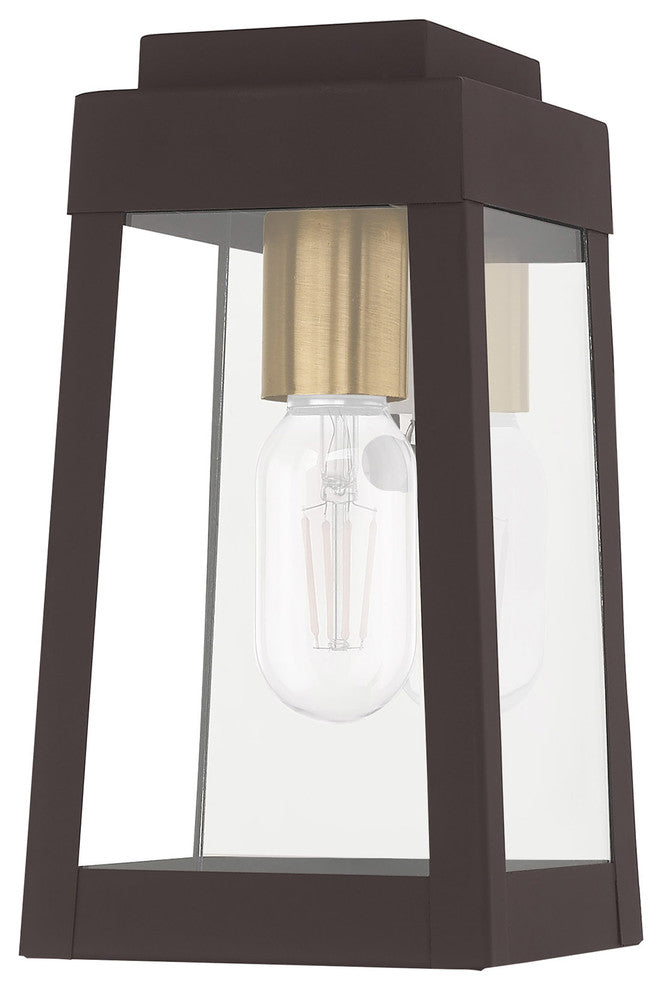 Livex Lighting Bronze 1-Light Outdoor Wall Lantern