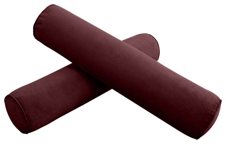 STYLE V1 Full Velvet Pipe Trim Indoor Daybed Bolster Pillow |COVER ONLY| AD368
