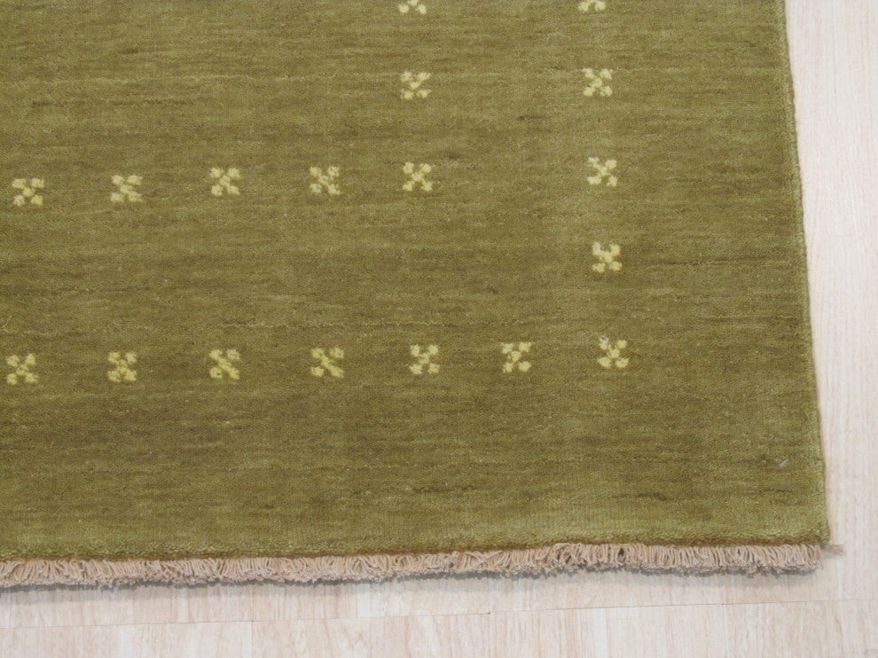 Green Transitional Solid Lori Baft Area Rug