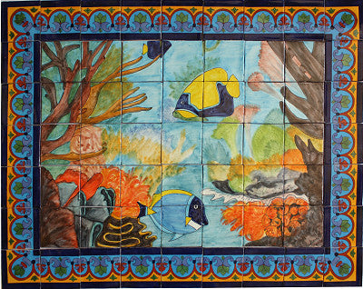 Coral Reef. Clay Talavera Tile Mural