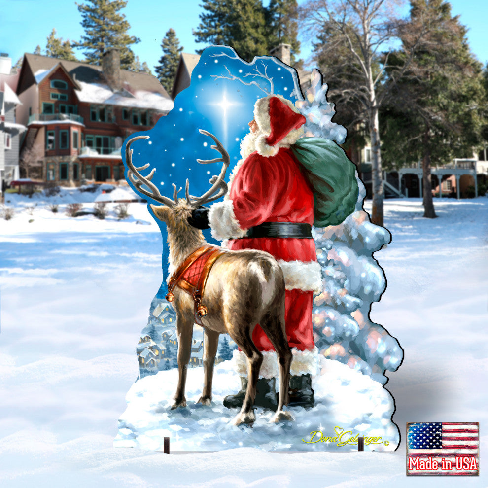 Starry Night Santa Home and Outdoor Decor by Dona Gelsinger