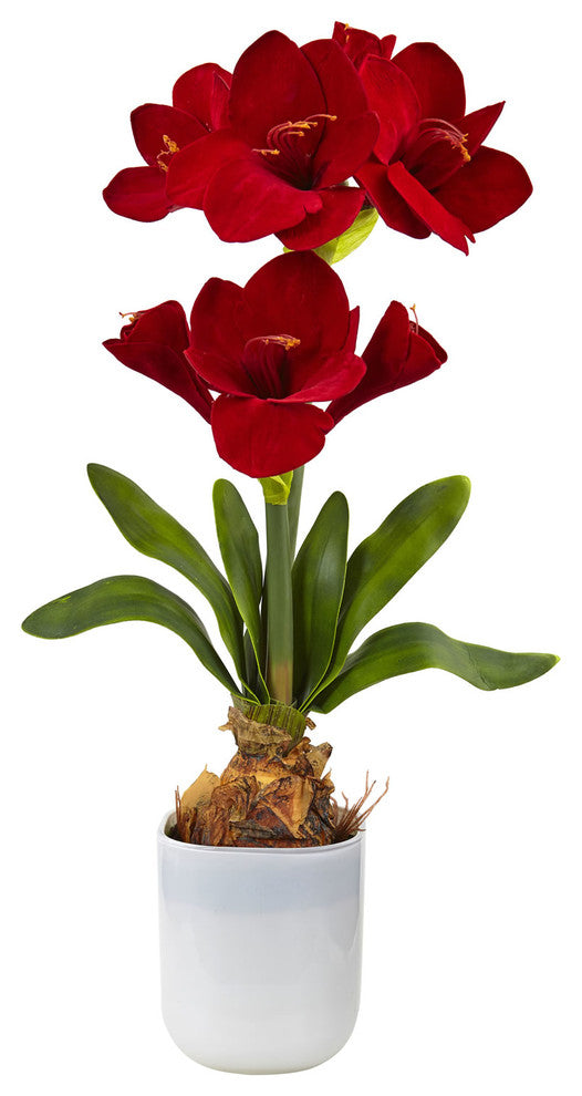 Silk Amaryllis Floral Arrangement