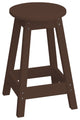Poly Lumber Bar Stool, Tudor Brown, Dining Height, Round