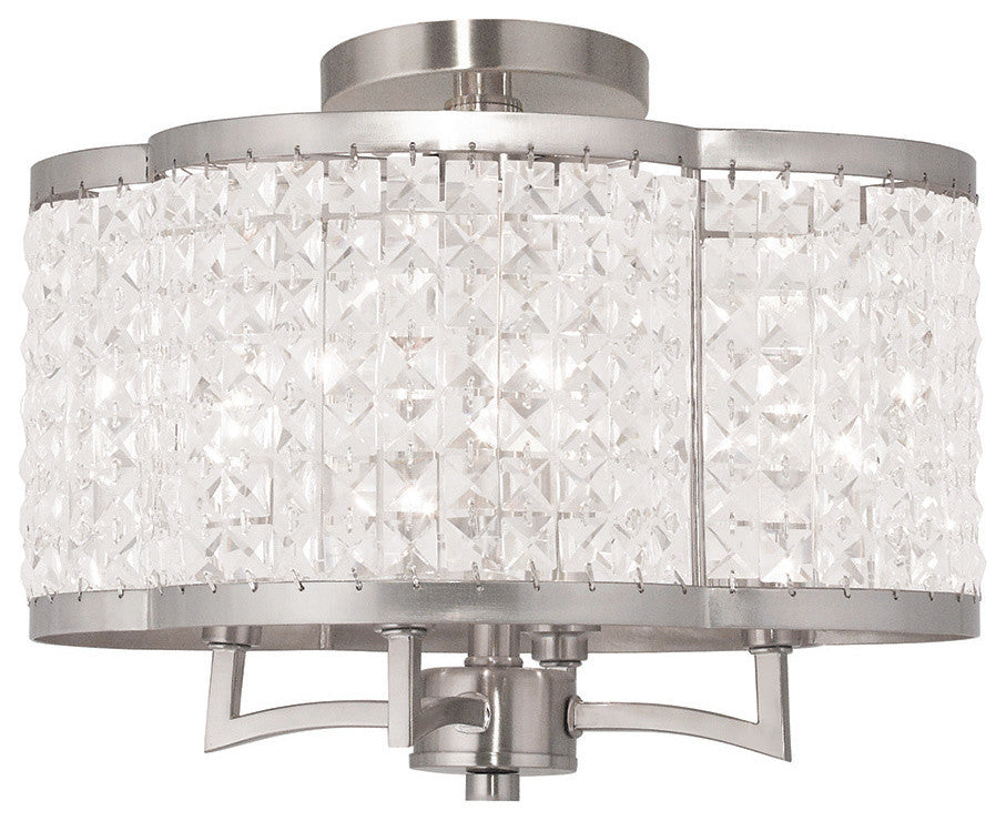 Grammercy Convertible Mini Chandelier, Brushed Nickel