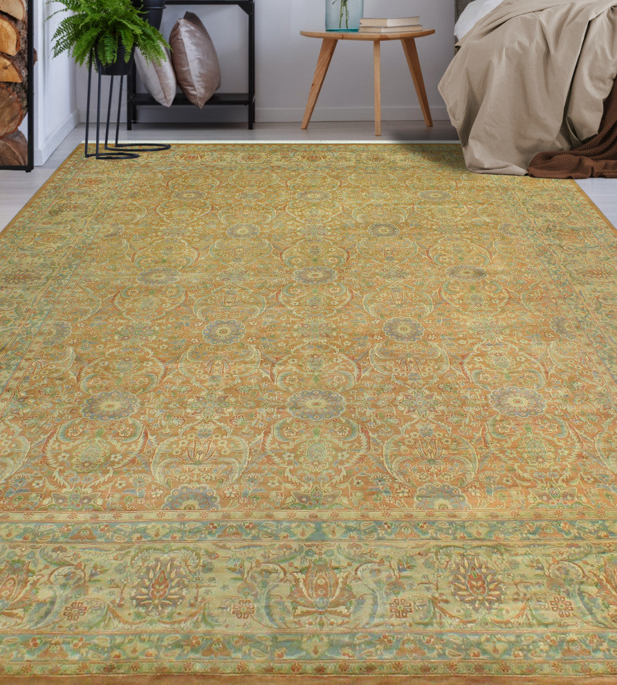 Pak-Persian Culbart Gold/Beige Rug, 8'0x10'0