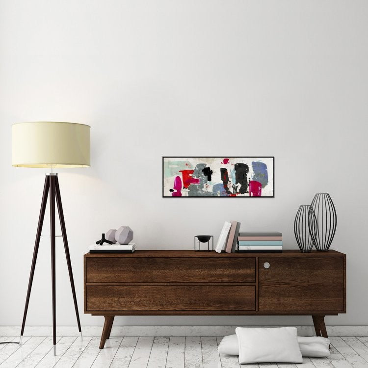 "Supersonic" Framed Canvas Giclee by Anne Munson, 37x14"