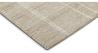 Obeetee Jaipur Grid Hand Tufted Rug, Taupe, 6'x9'