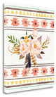 "Tribal Flowers And Pattern" By Tara Moss, Giclee Print on Gallery Wrap Canvas