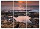 "Rocky African Coastline Sunset" Metal Wall Art, 3 Panels, 36"x28"