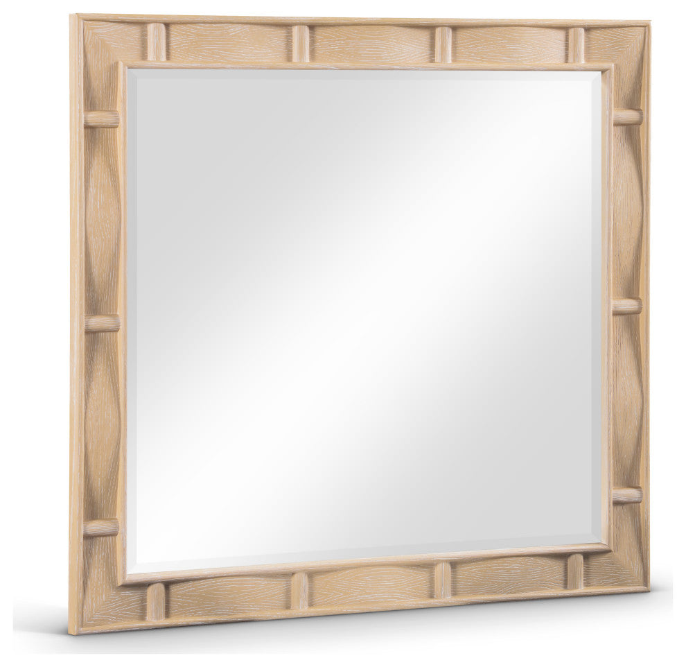 Weave Oak Veneer Mirror, Natural