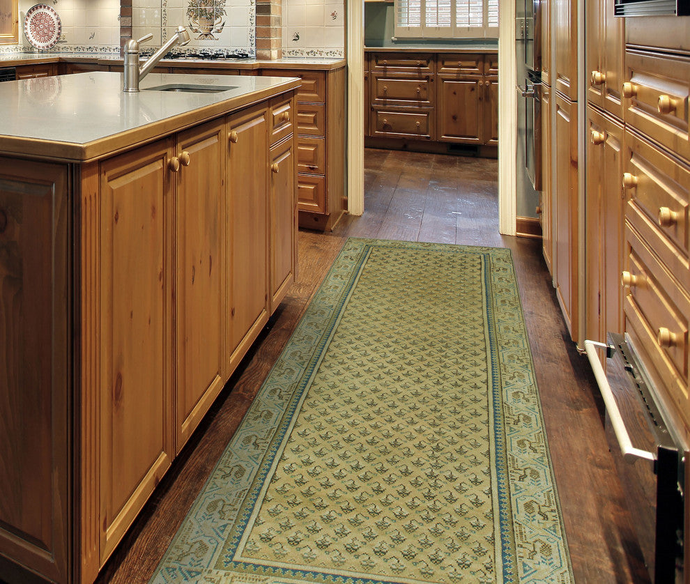 Semi-Antique Danni Beige/Ivory Runner, 3'2x10'0