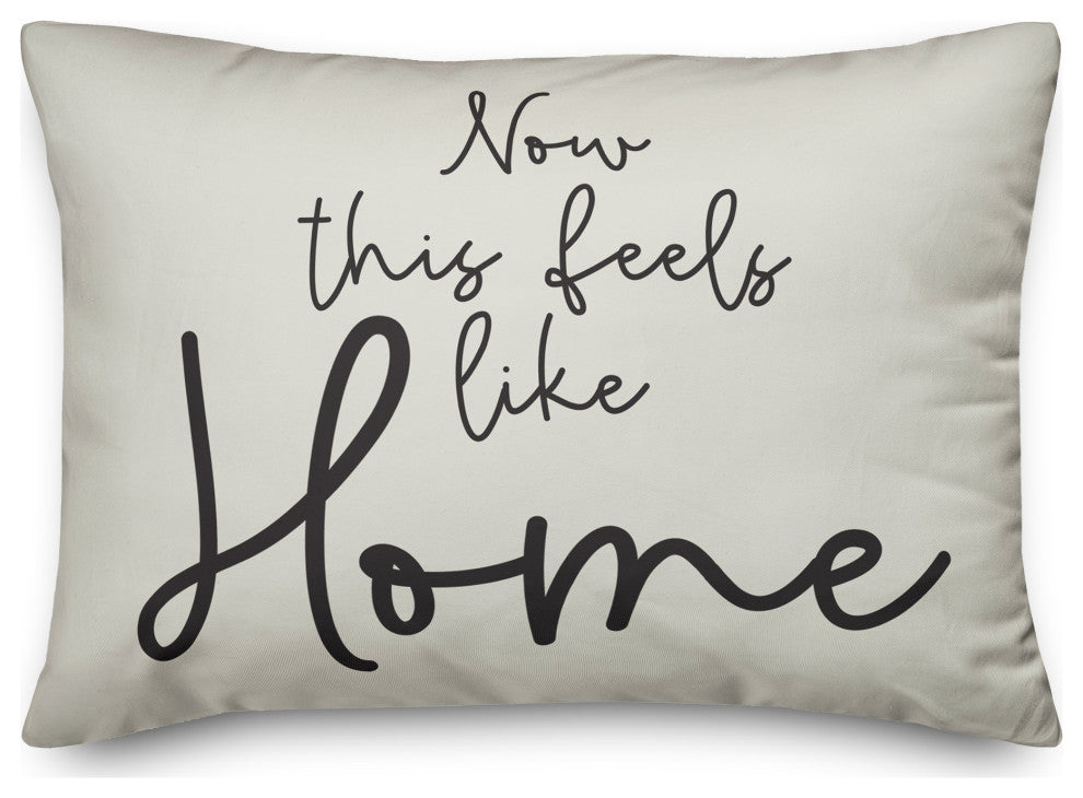 White Feels Like Home 14x20 Indoor/Outdoor Pillow